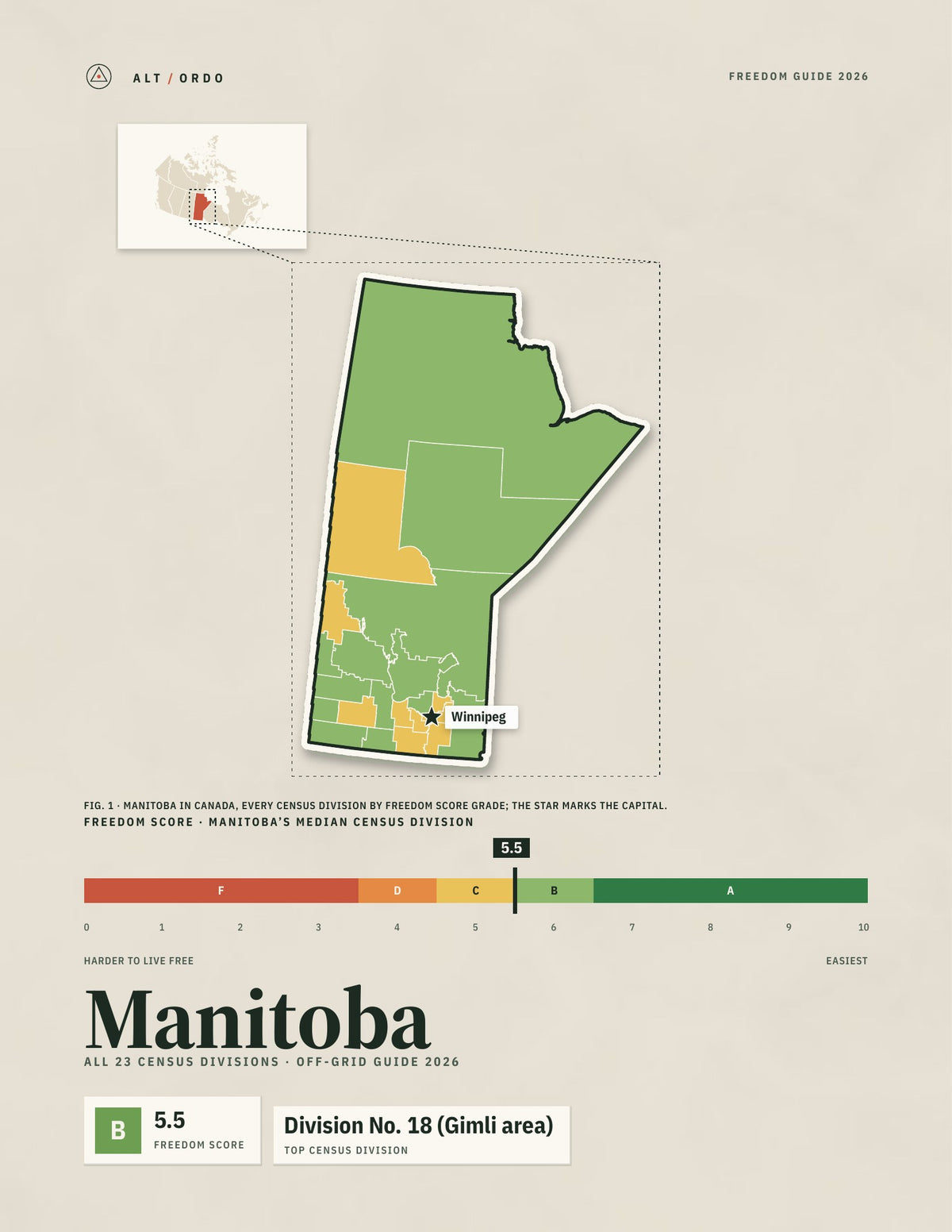Manitoba Off-Grid Guide 2026: All 23 Census Divisions