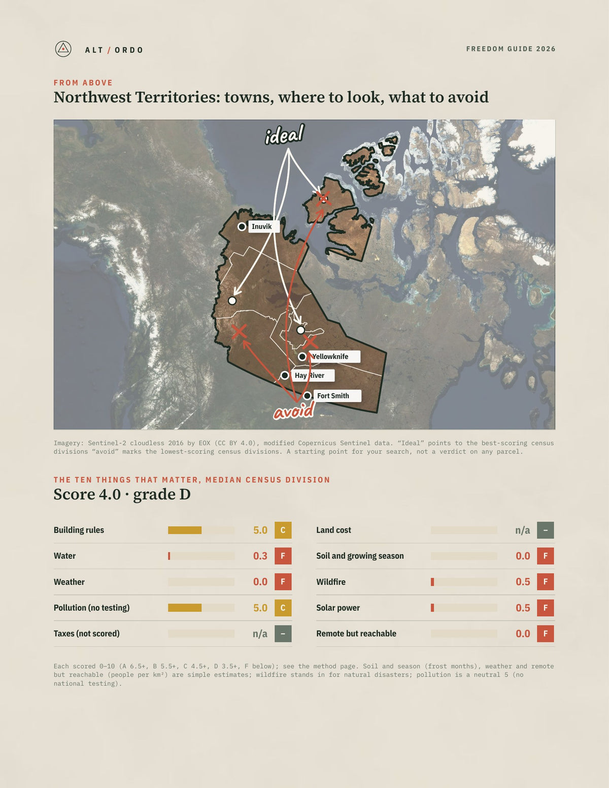 Northwest Territories Off-Grid Guide 2026: All 6 Census Divisions from above