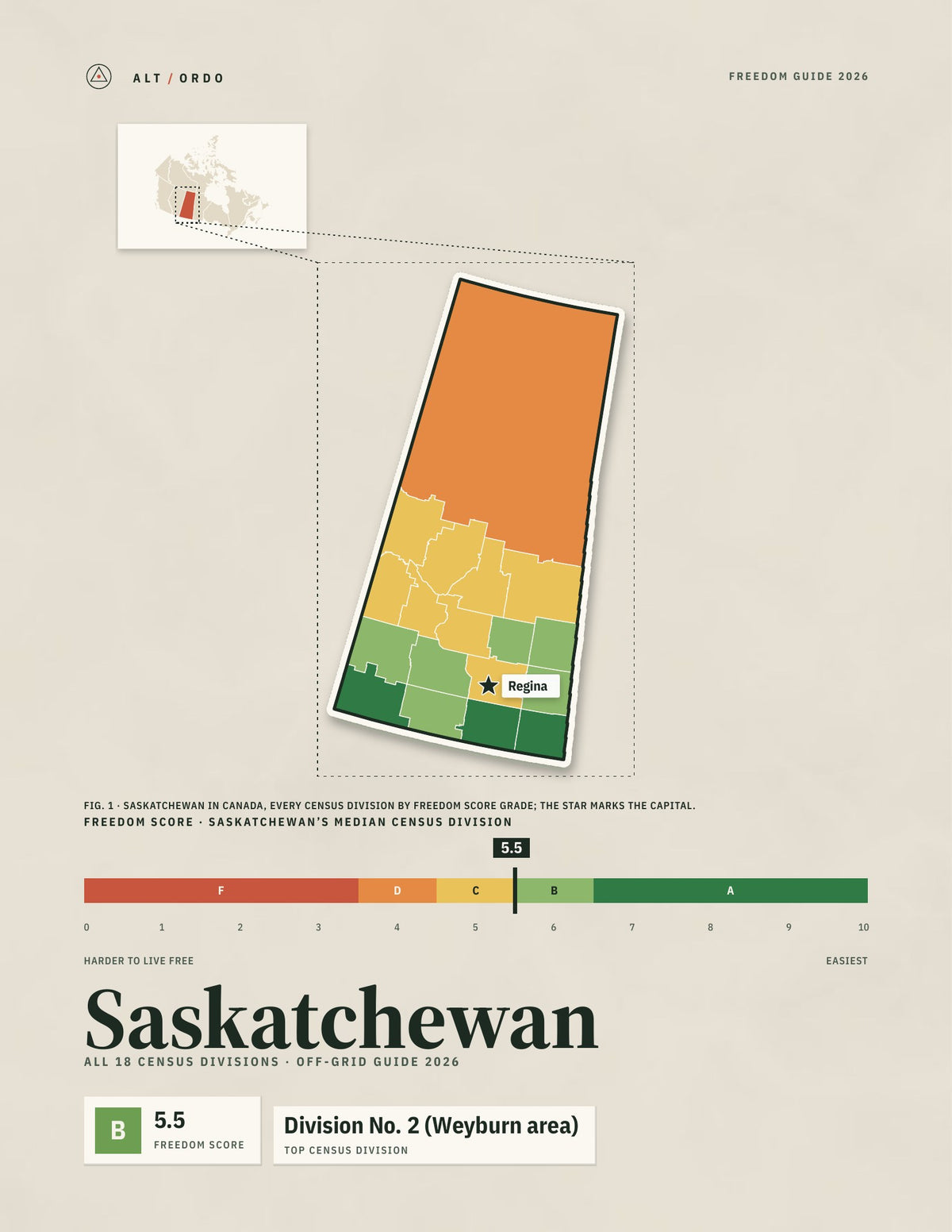 Saskatchewan Off-Grid Guide 2026: All 18 Census Divisions