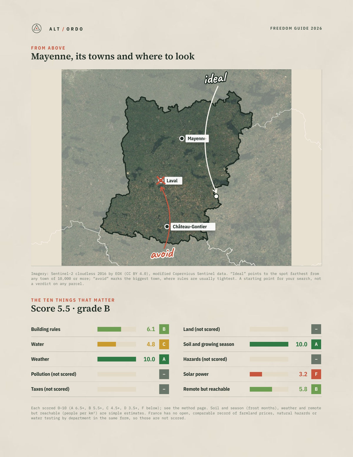 Mayenne, France Off-Grid Guide 2026 from above