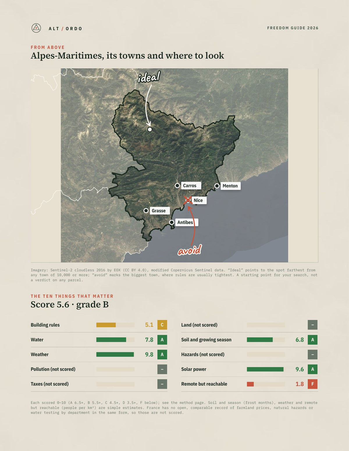 Alpes-Maritimes, France Off-Grid Guide 2026 from above