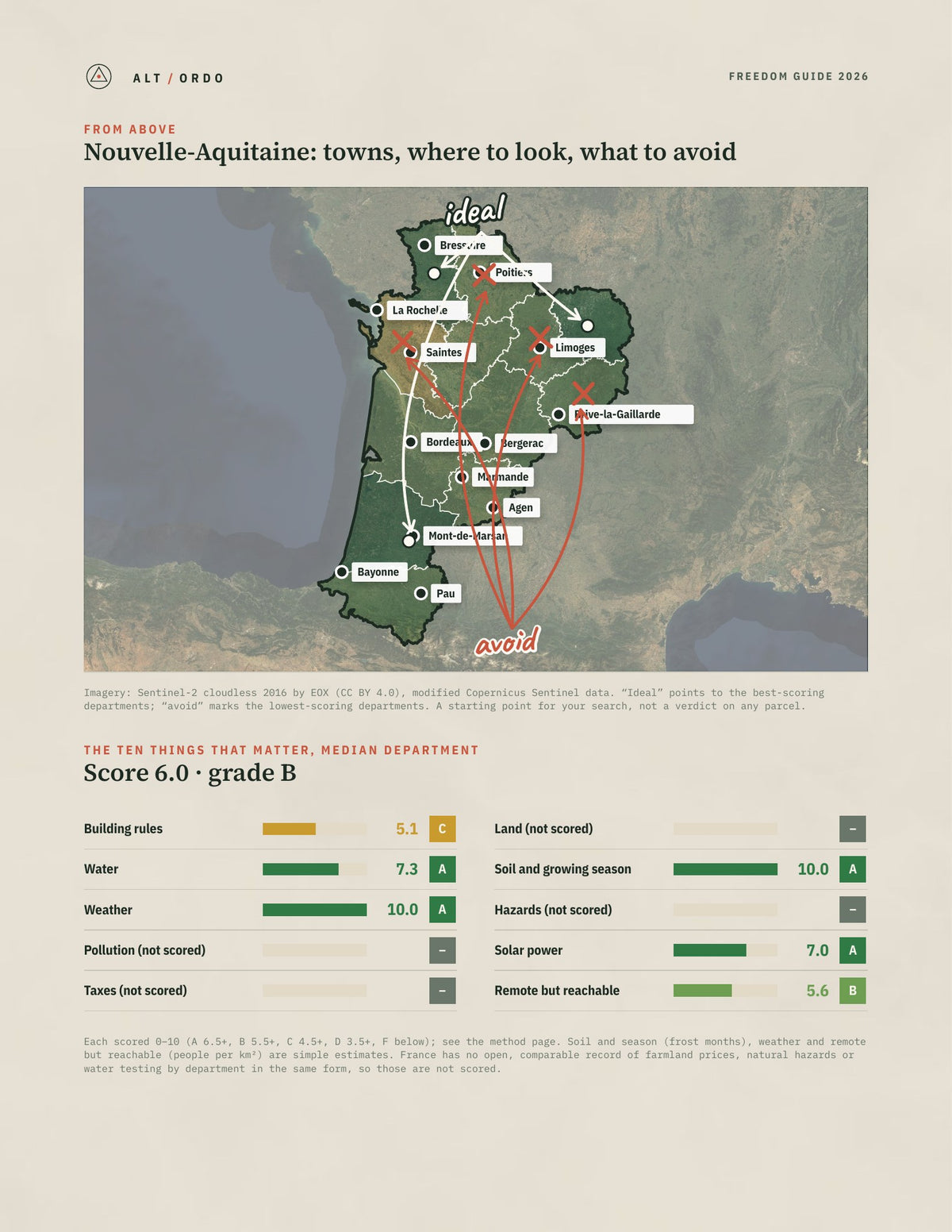 Nouvelle-Aquitaine, France Off-Grid Guide 2026: All 12 Departments from above