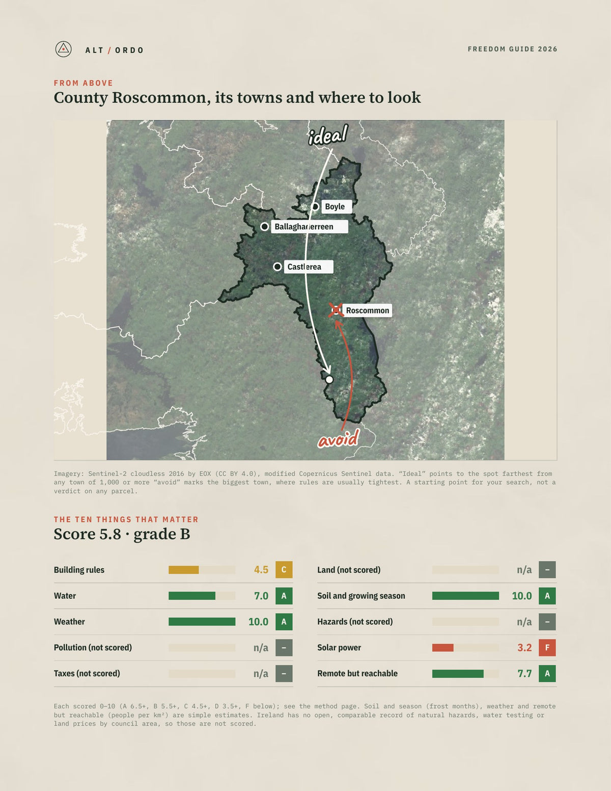County Roscommon, Connacht Off-Grid Guide 2026 from above