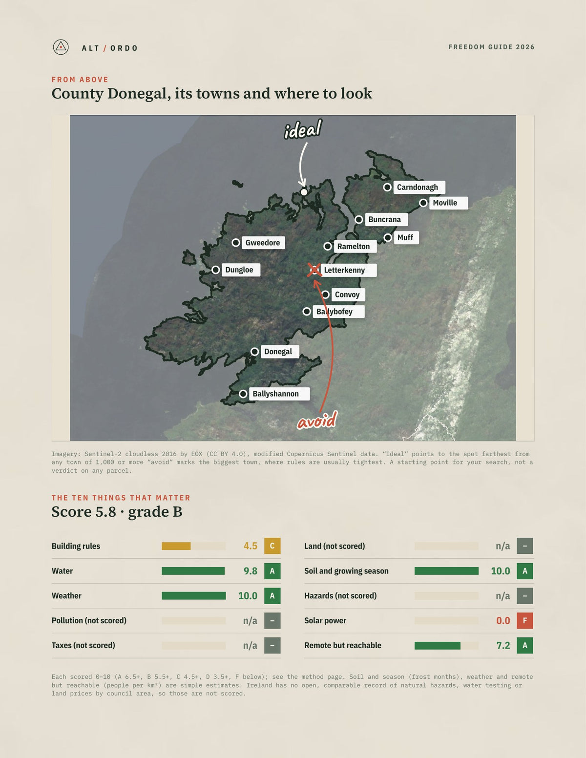 County Donegal, Ulster Off-Grid Guide 2026 from above
