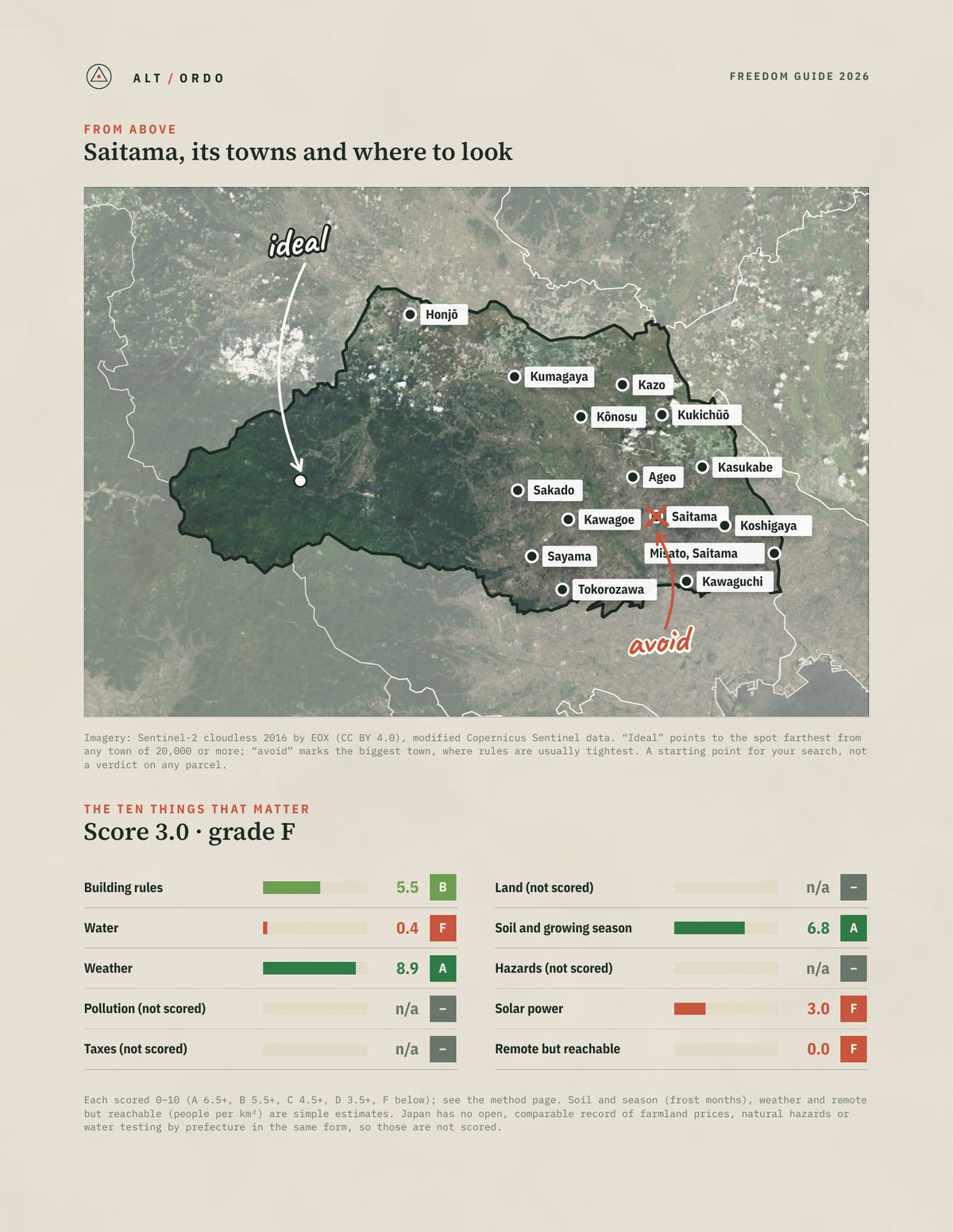 Saitama, Japan Off-Grid Guide 2026 from above