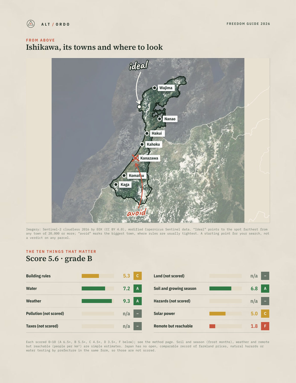 Ishikawa, Japan Off-Grid Guide 2026 from above