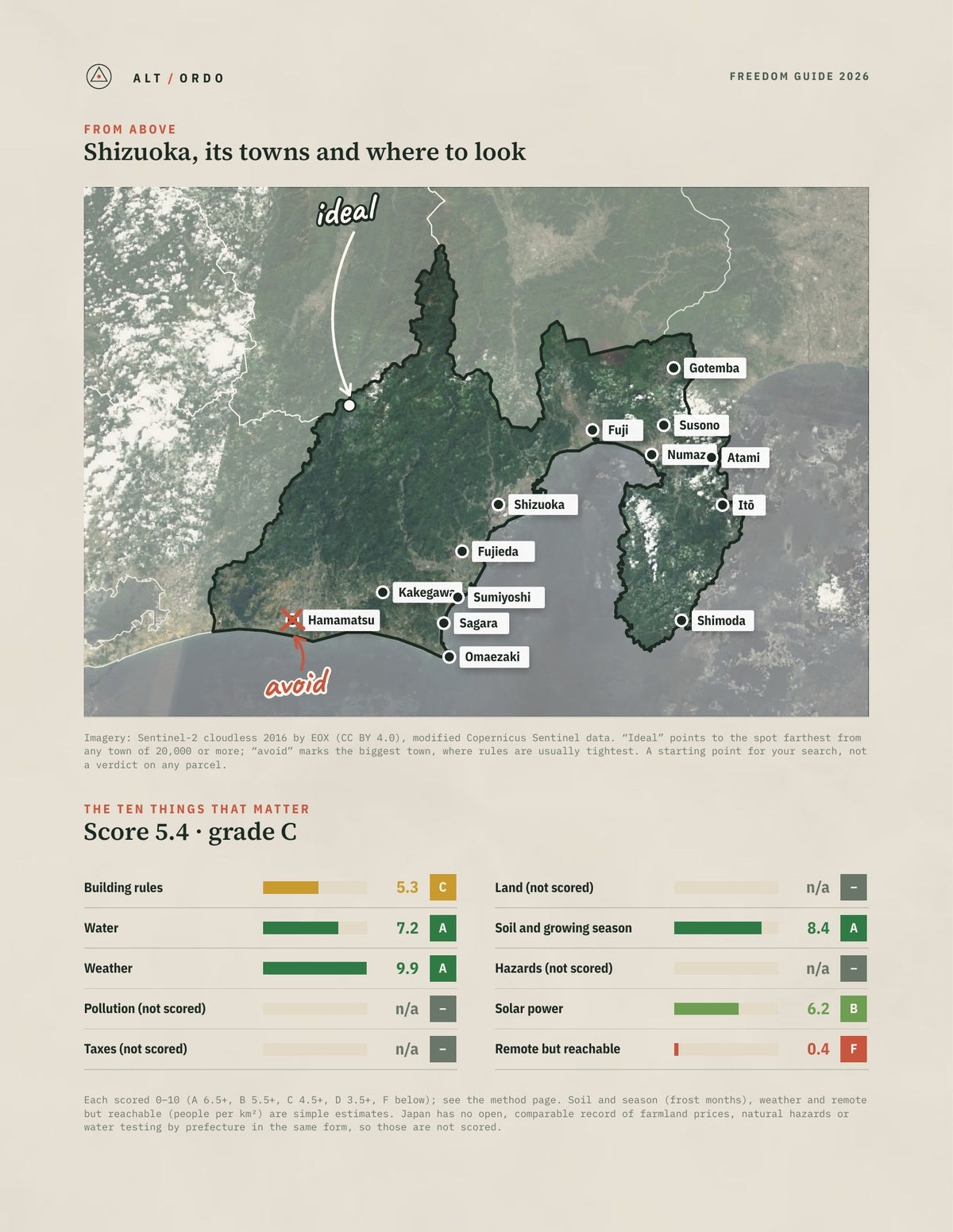 Shizuoka, Japan Off-Grid Guide 2026 from above