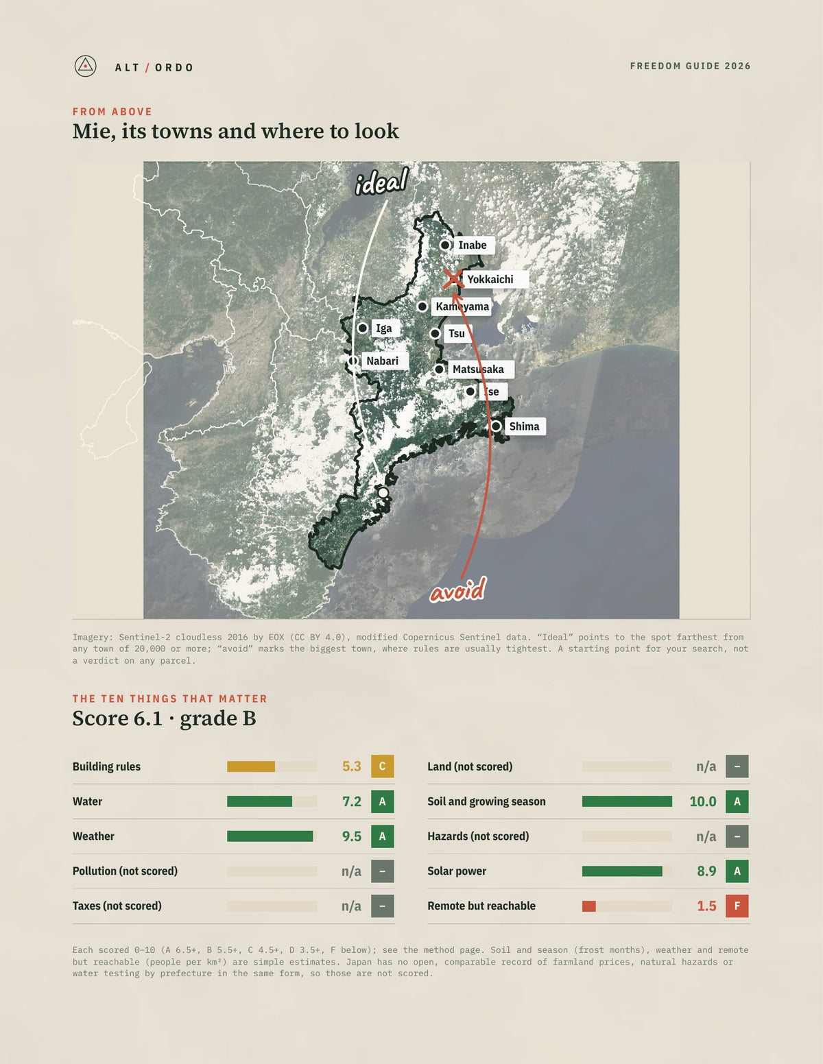 Mie, Japan Off-Grid Guide 2026 from above