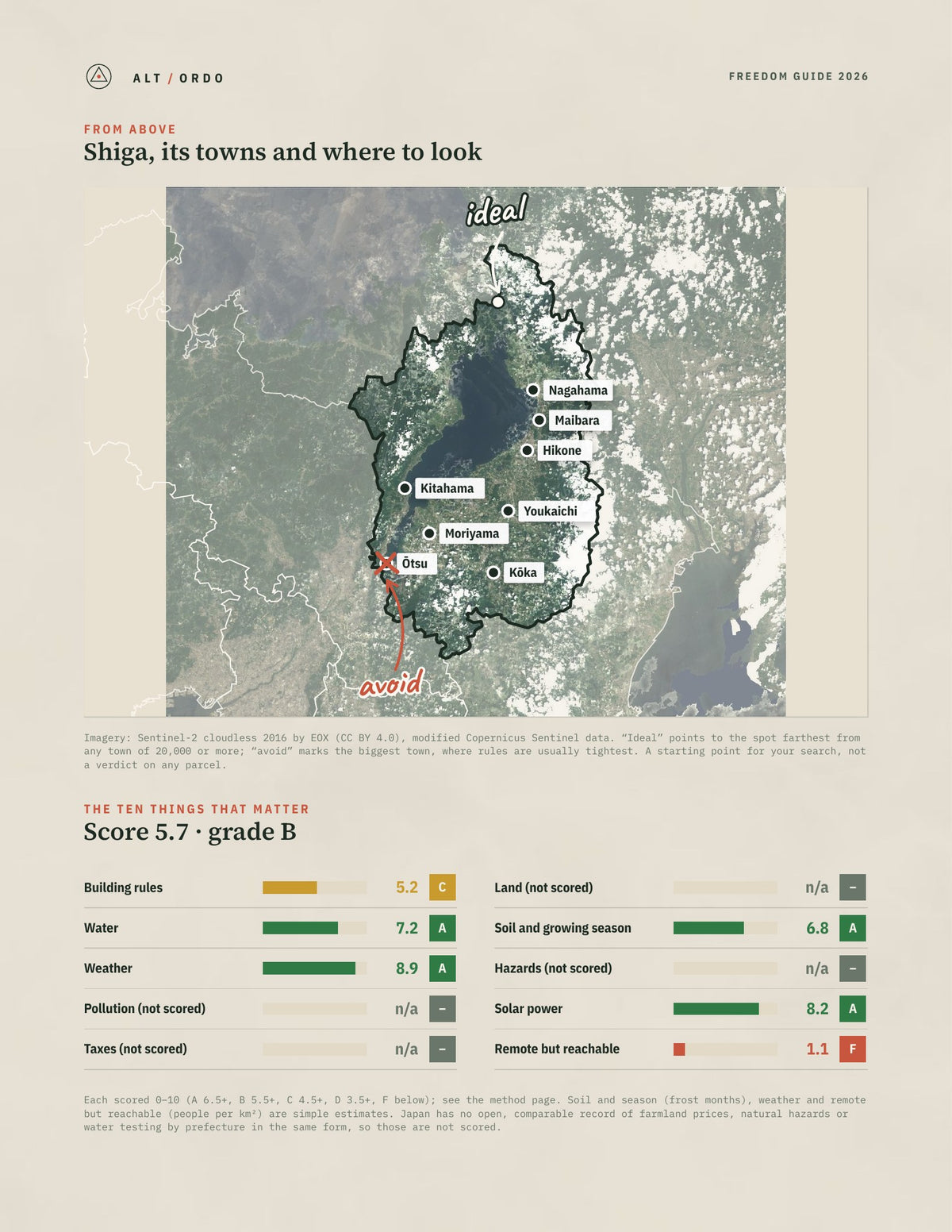 Shiga, Japan Off-Grid Guide 2026 from above