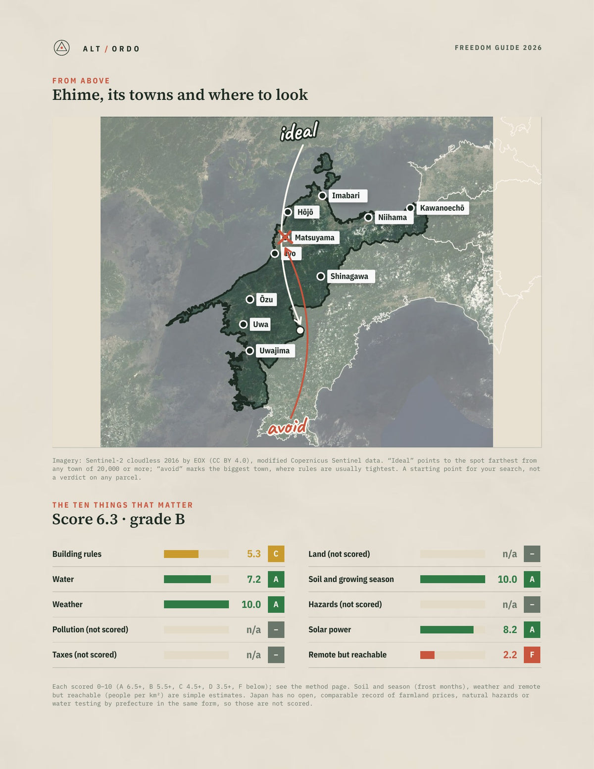 Ehime, Japan Off-Grid Guide 2026 from above