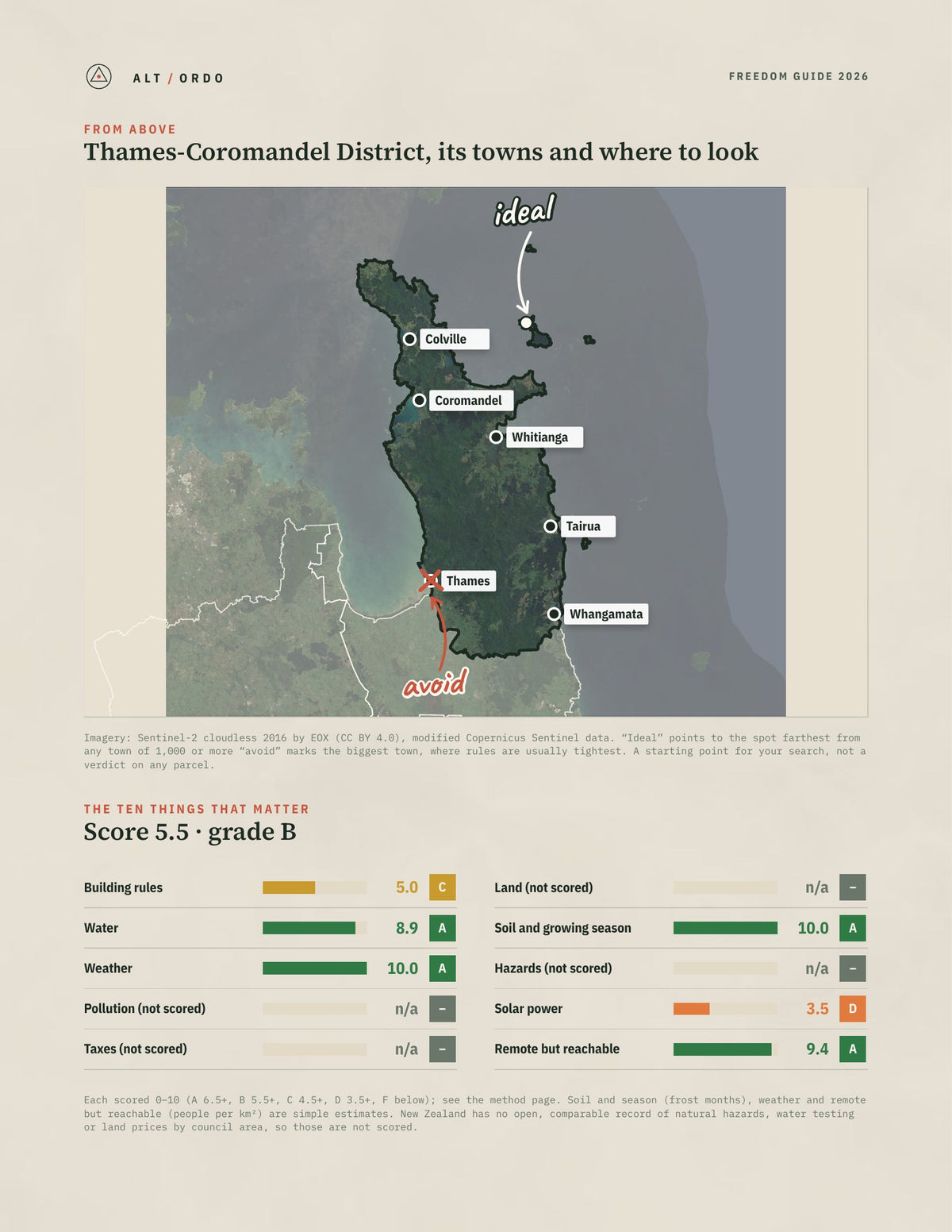 Thames-Coromandel District, Waikato Off-Grid Guide 2026 from above