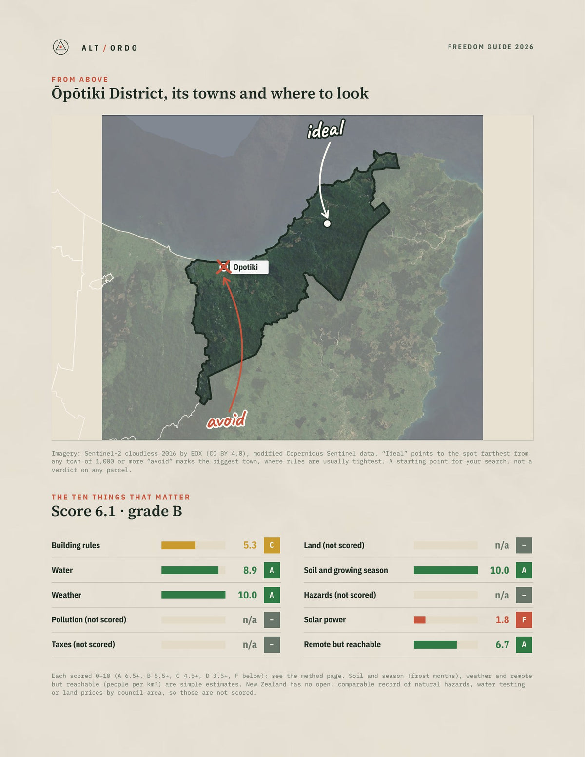 Ōpōtiki District, Bay of Plenty Off-Grid Guide 2026 from above