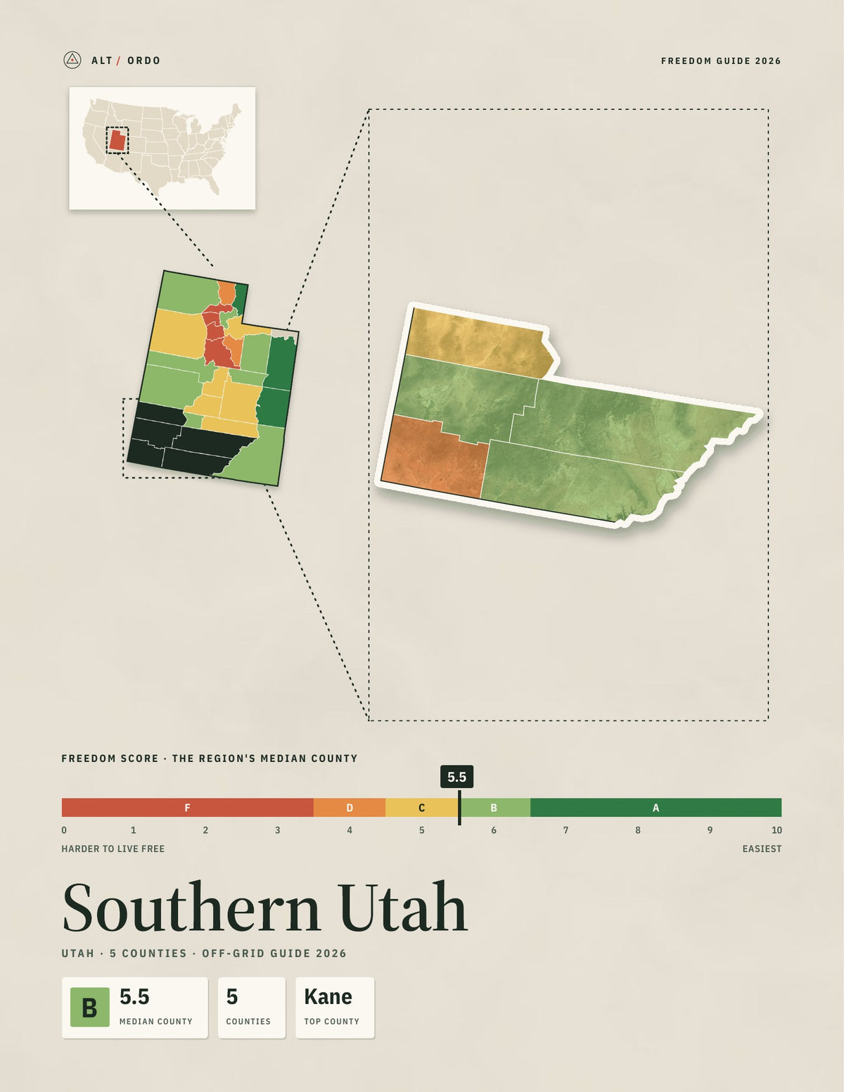 Southern Utah, Utah Off-Grid Guide 2026: 5 Counties Rated