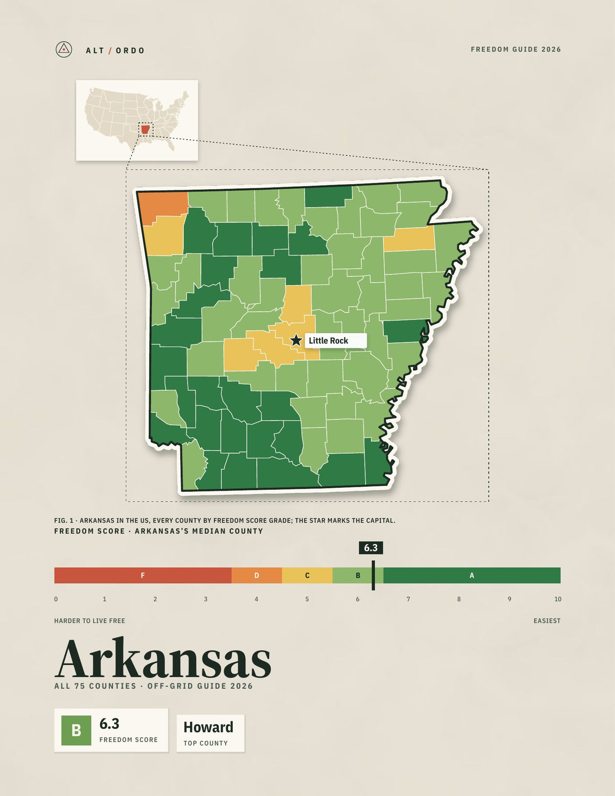 Arkansas Off-Grid Guide 2026: All 75 Counties