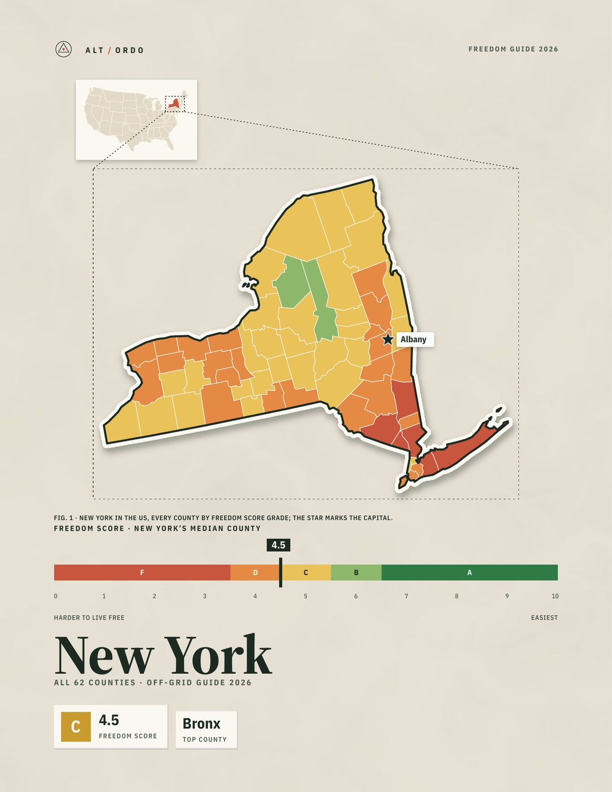 New York Off-Grid Guide 2026: All 62 Counties
