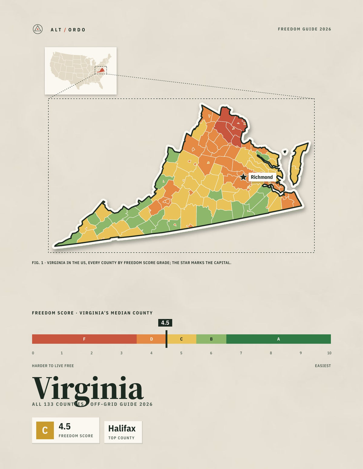 Virginia Off-Grid Guide 2026: All 133 Counties