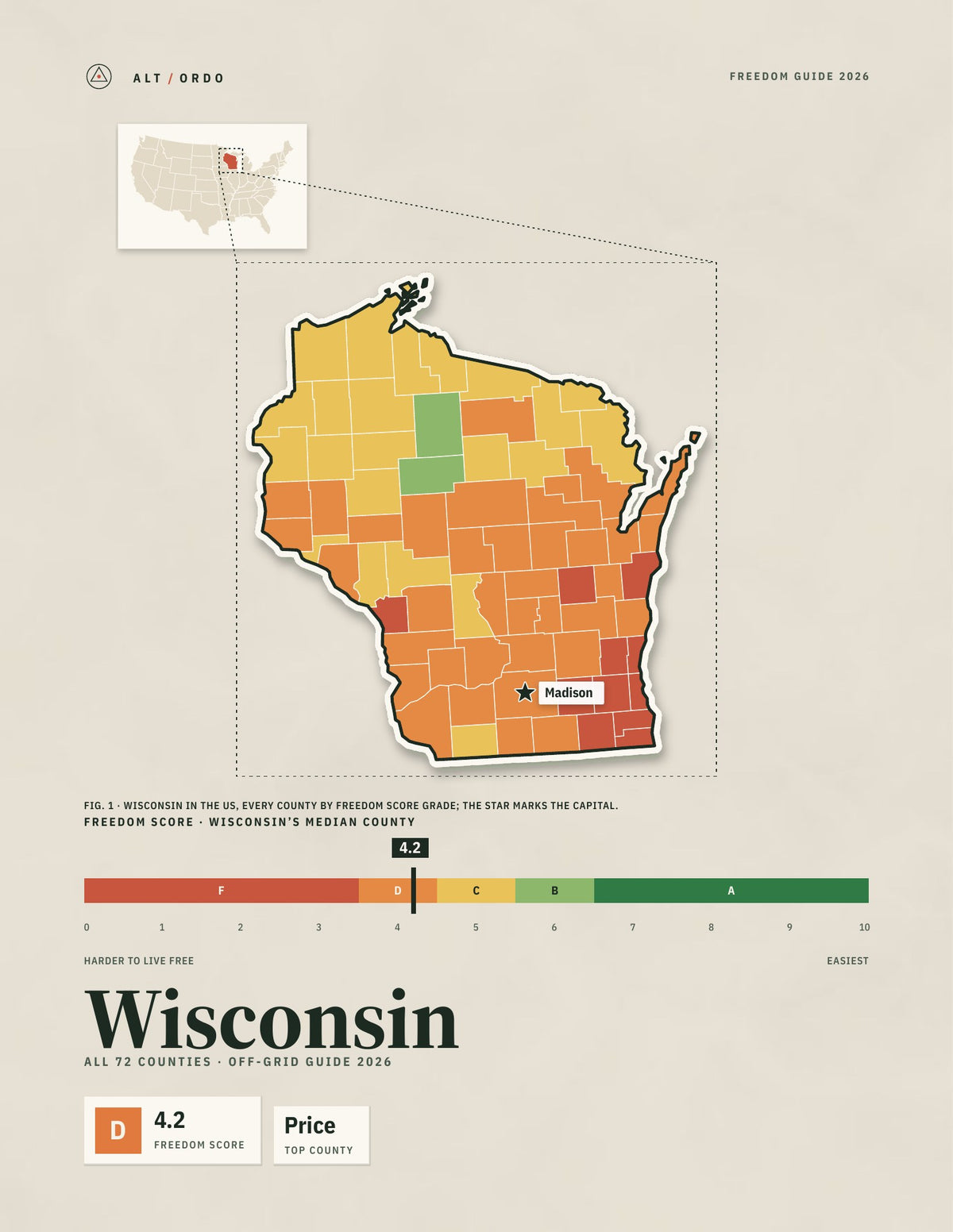 Wisconsin Off-Grid Guide 2026: All 72 Counties