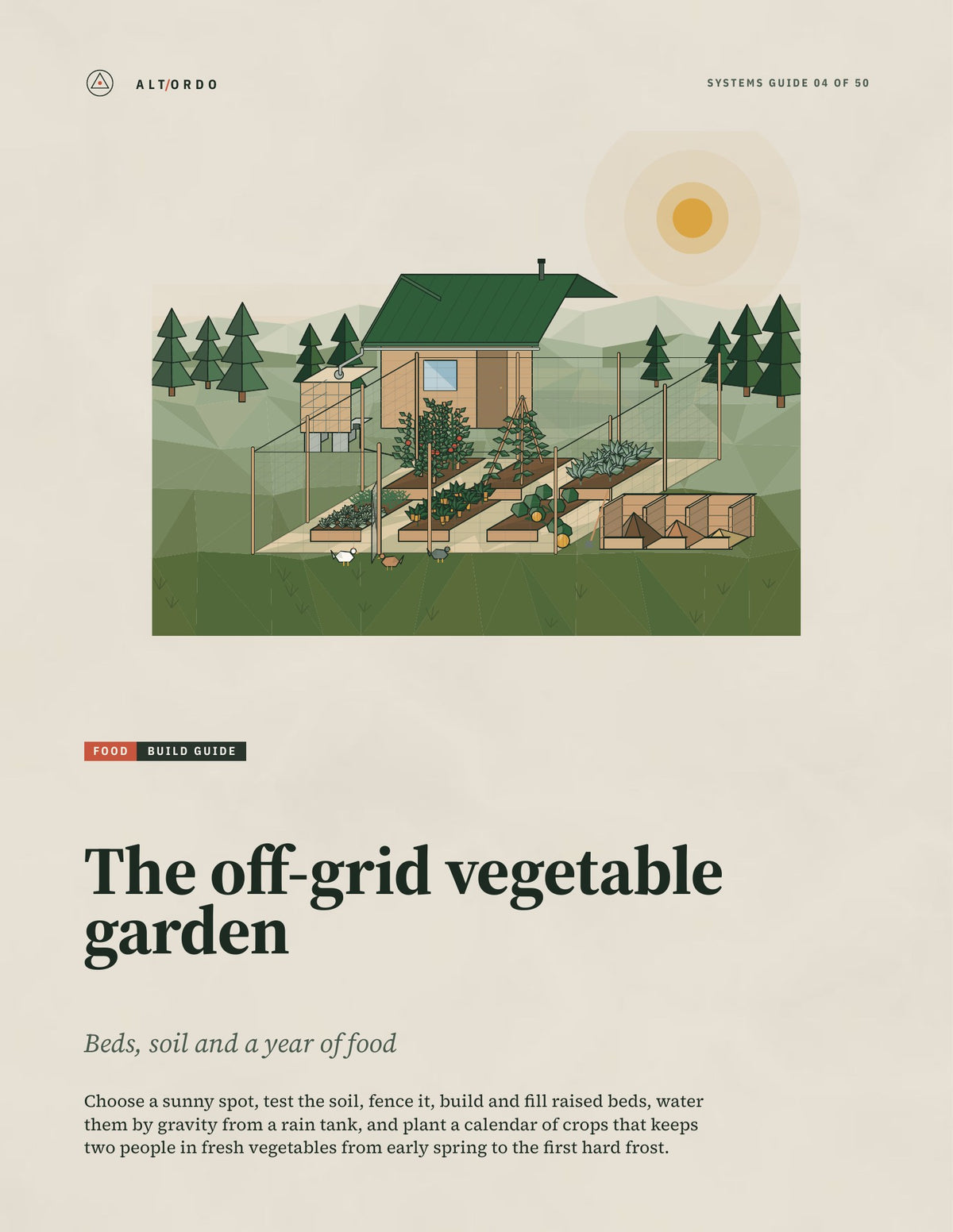 The off-grid vegetable garden: Beds, soil and a year of food · Alt Ordo Systems Guide: cover