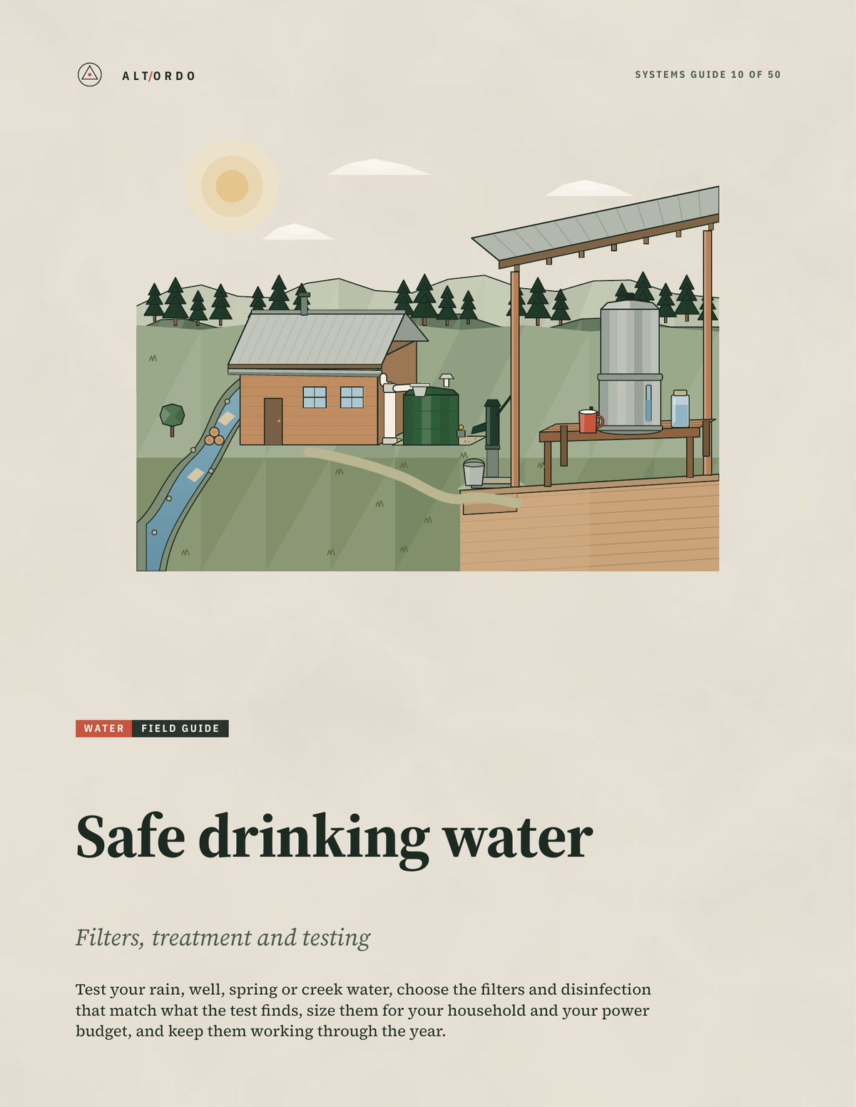 Safe drinking water: Filters, treatment and testing · Alt Ordo Systems Guide: cover