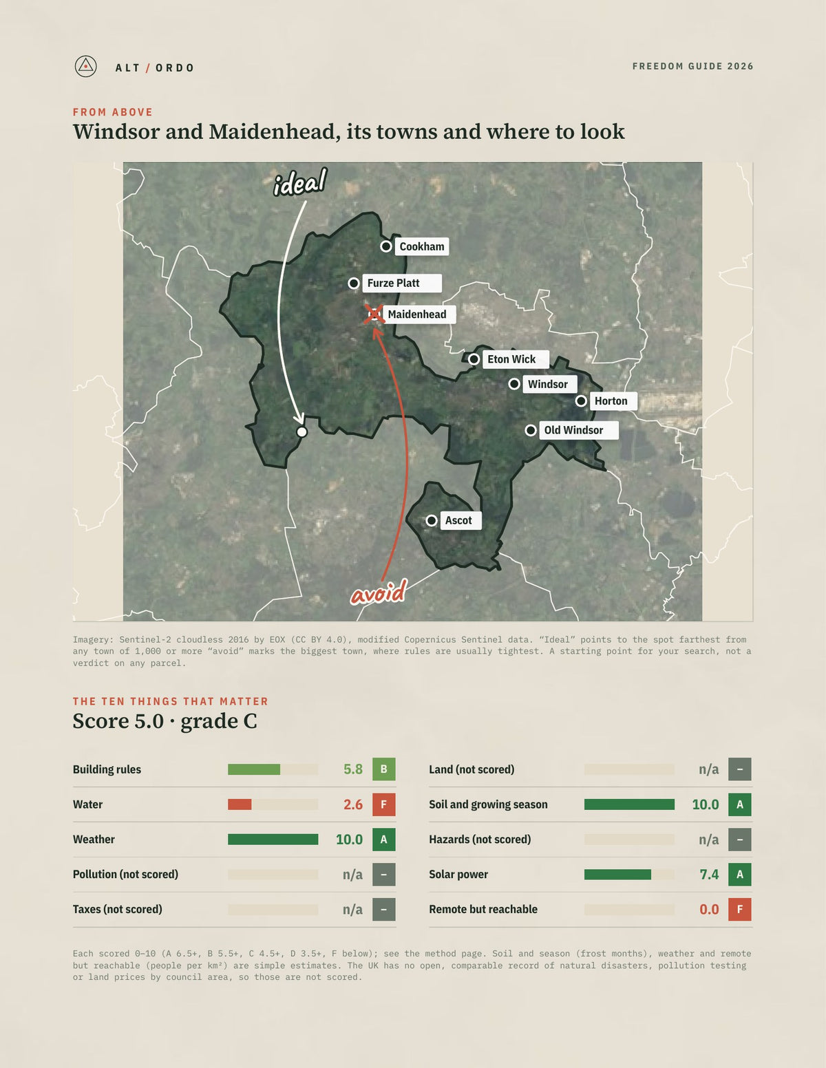 Windsor and Maidenhead, England Off-Grid Guide 2026 from above