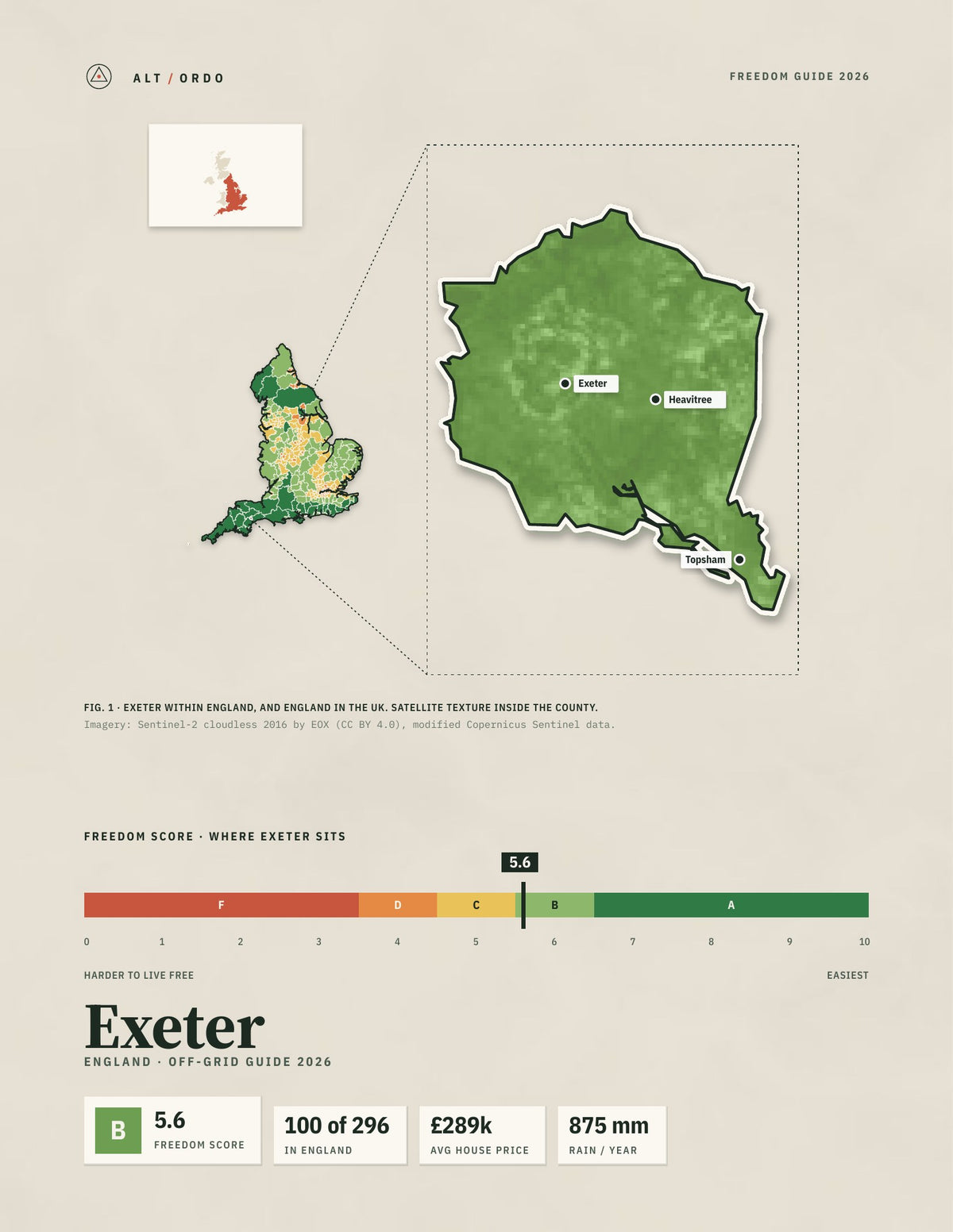 Exeter, England Off-Grid Guide 2026