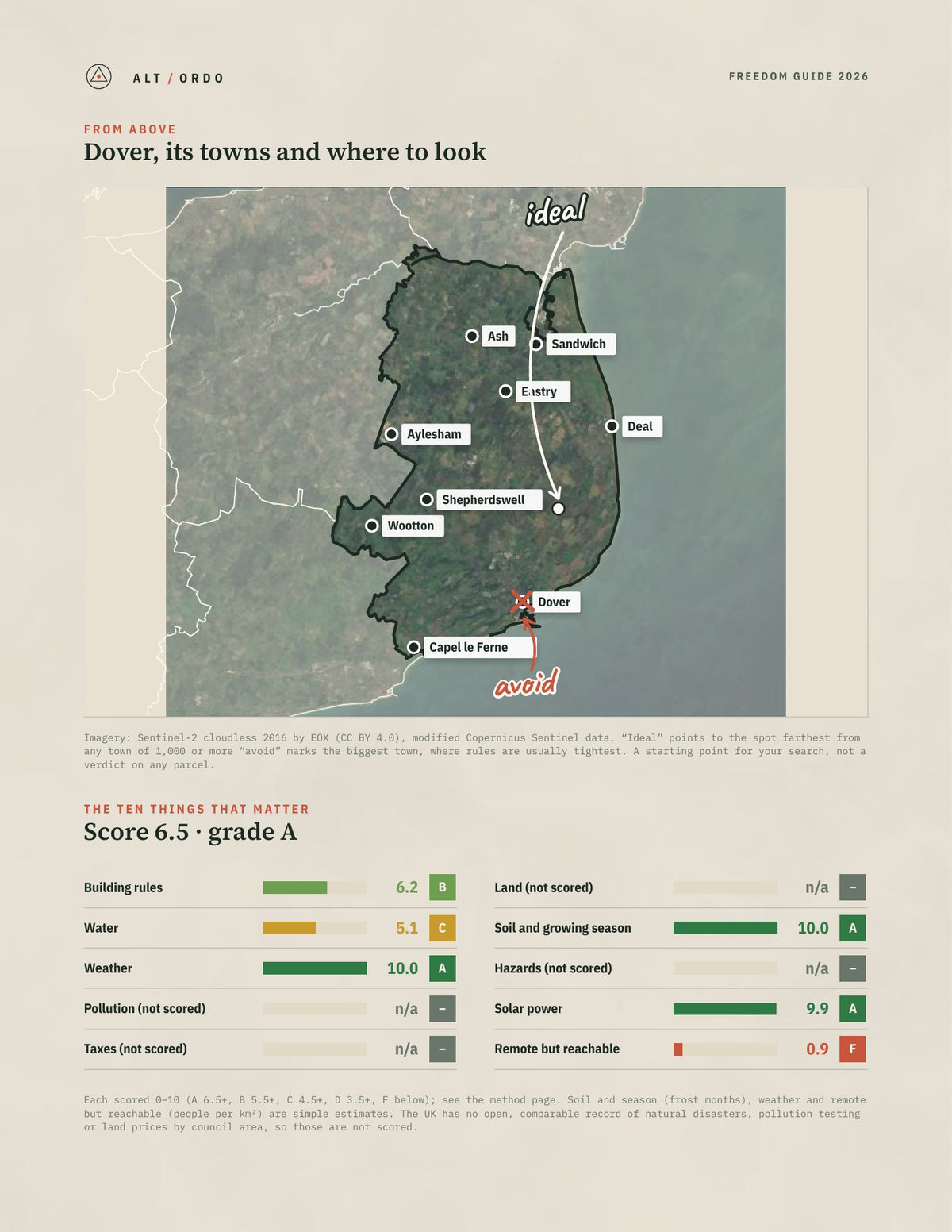 Dover, England Off-Grid Guide 2026 from above