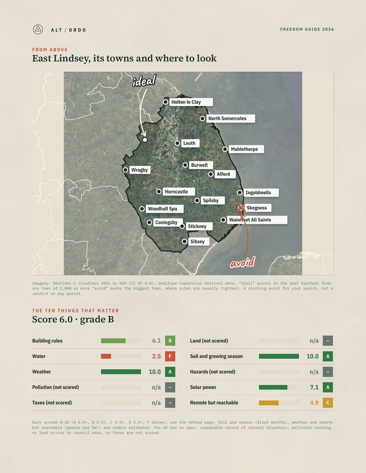 East Lindsey, England Off-Grid Guide 2026 from above