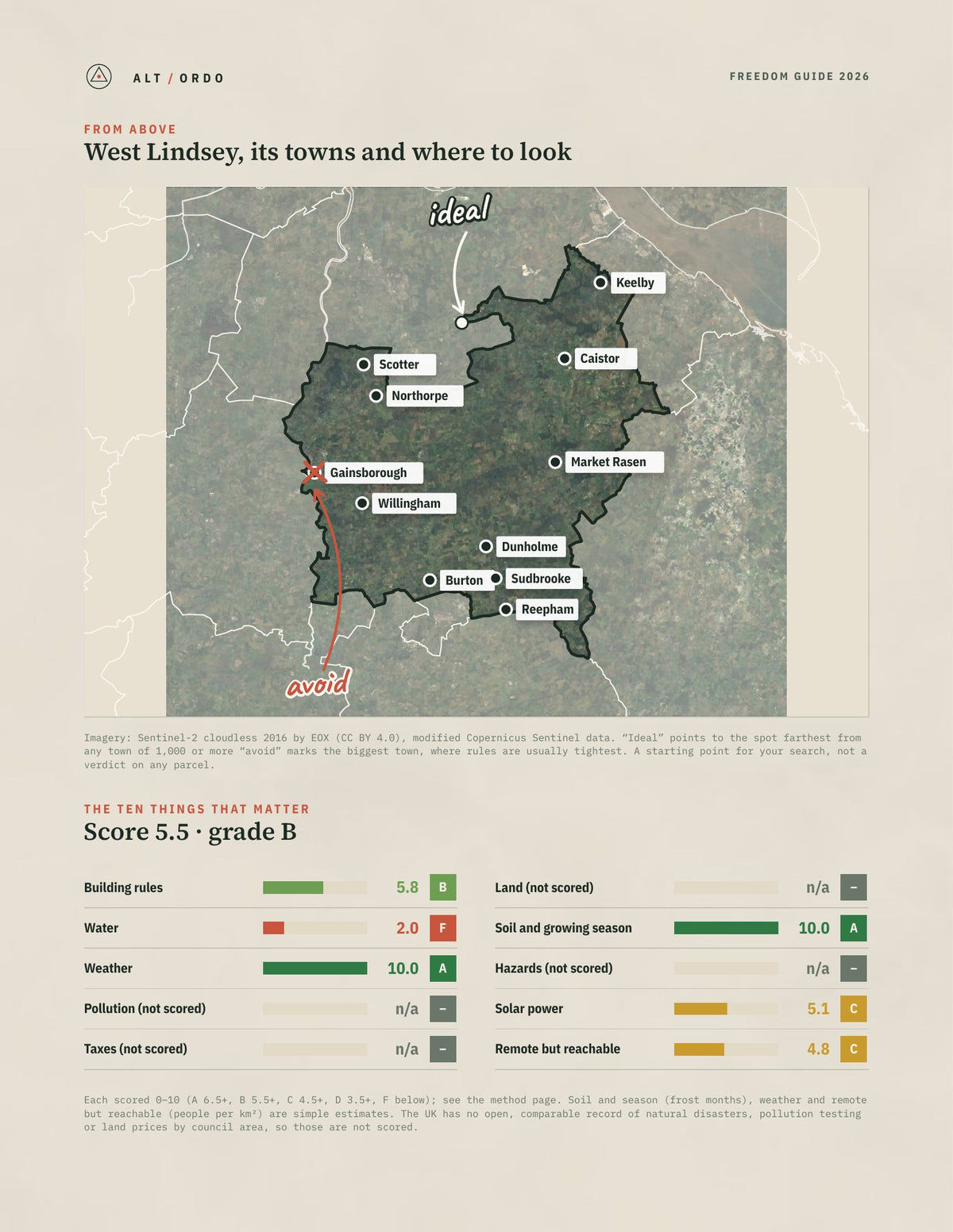 West Lindsey, England Off-Grid Guide 2026 from above