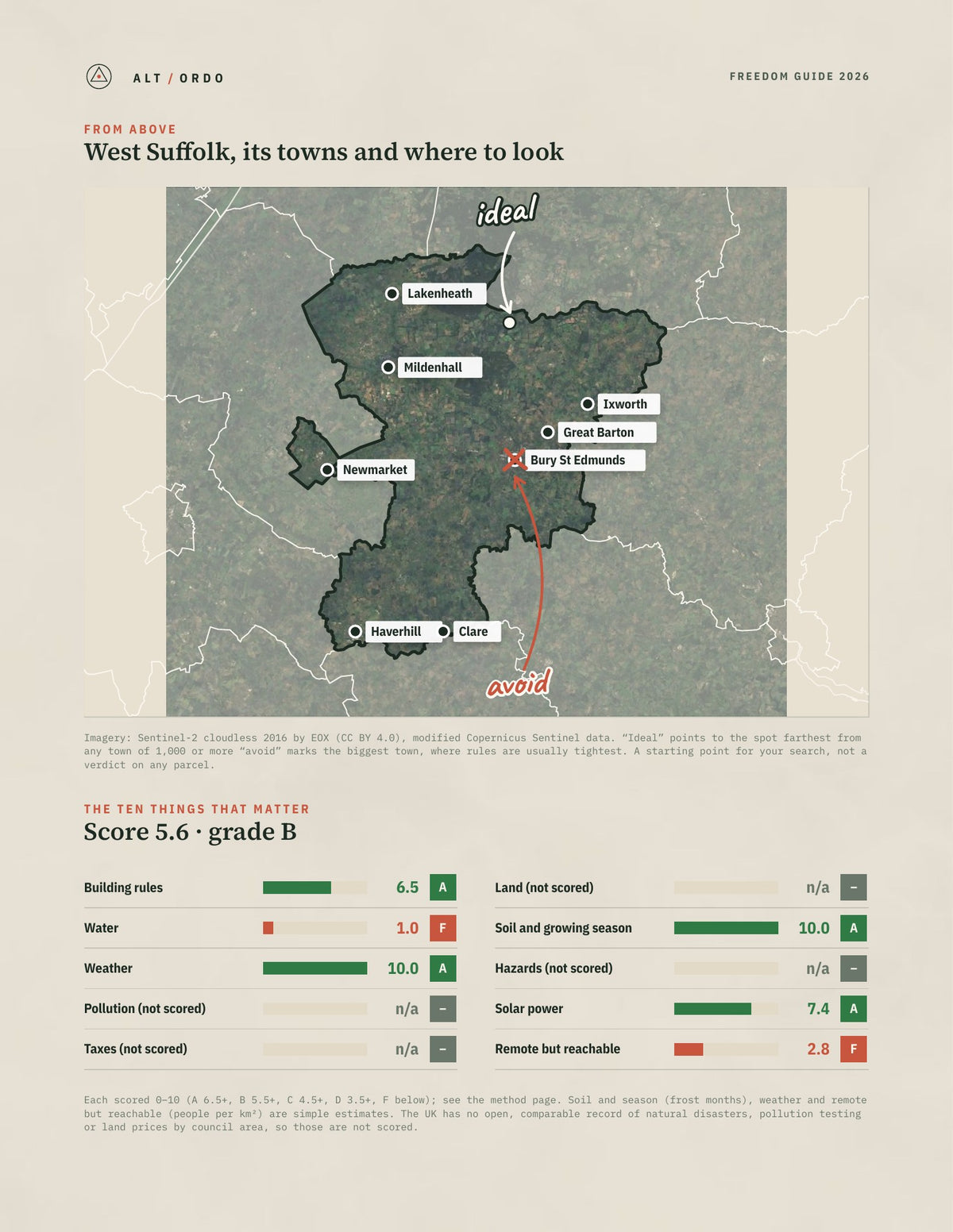 West Suffolk, England Off-Grid Guide 2026 from above