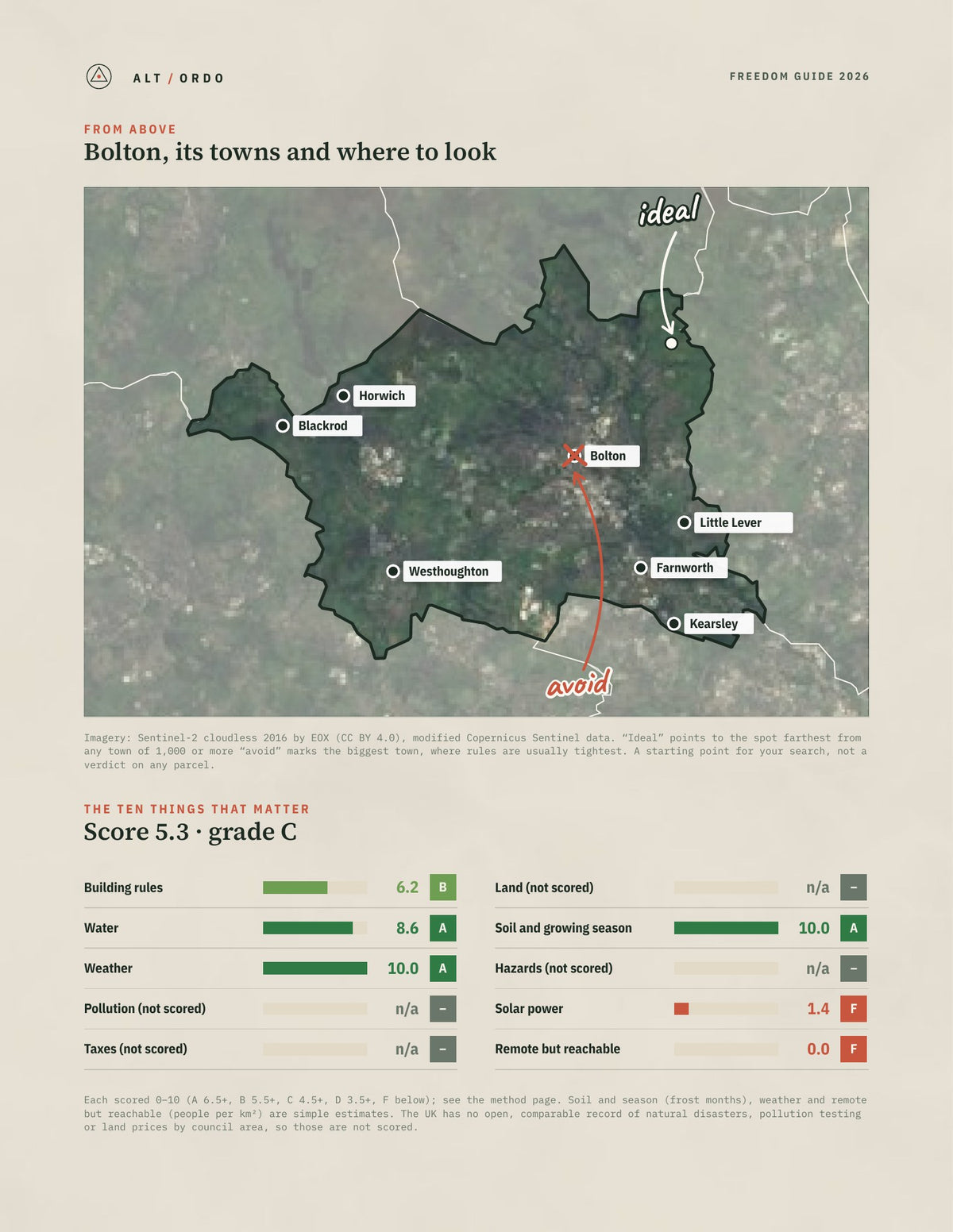 Bolton, England Off-Grid Guide 2026 from above