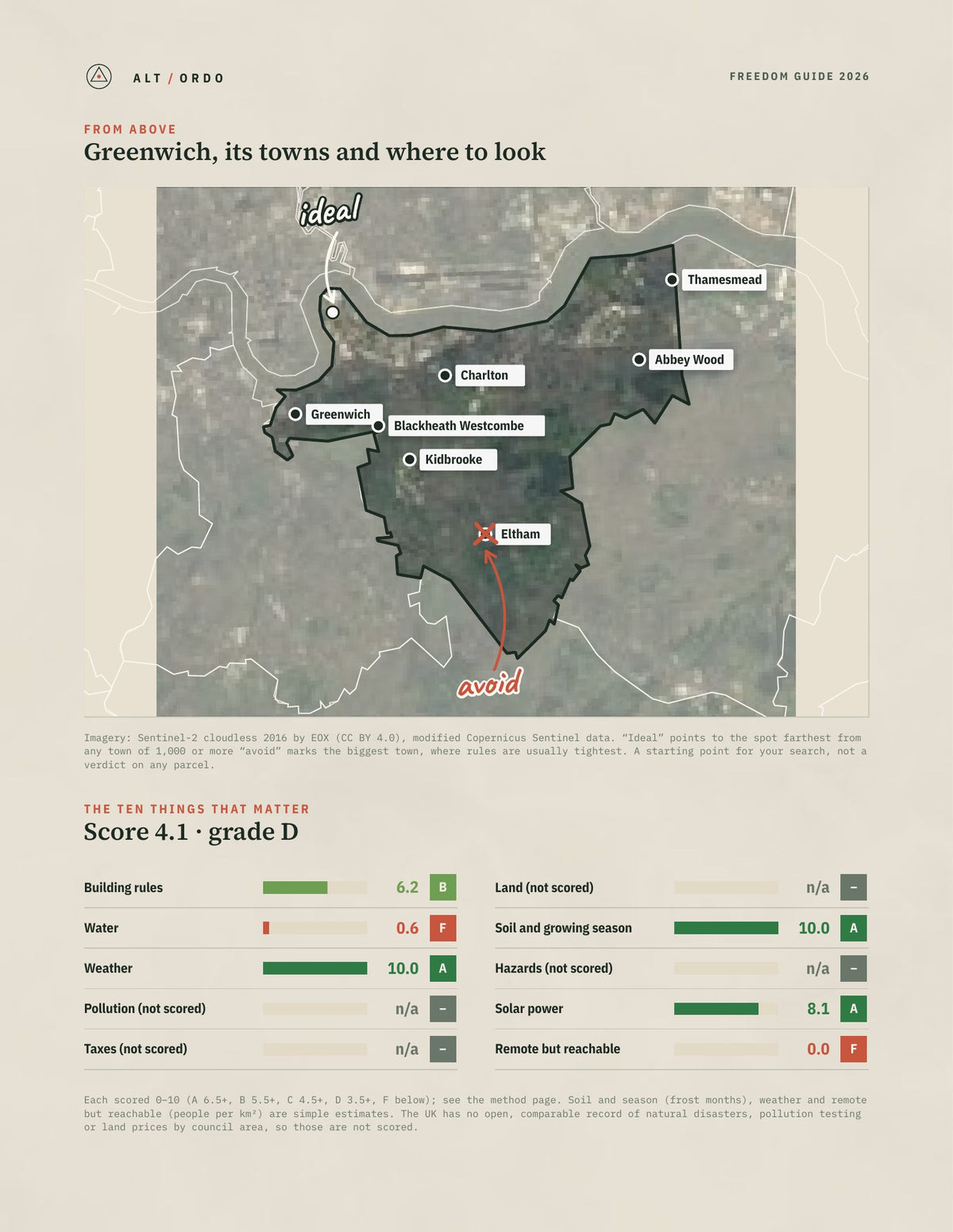 Greenwich, England Off-Grid Guide 2026 from above