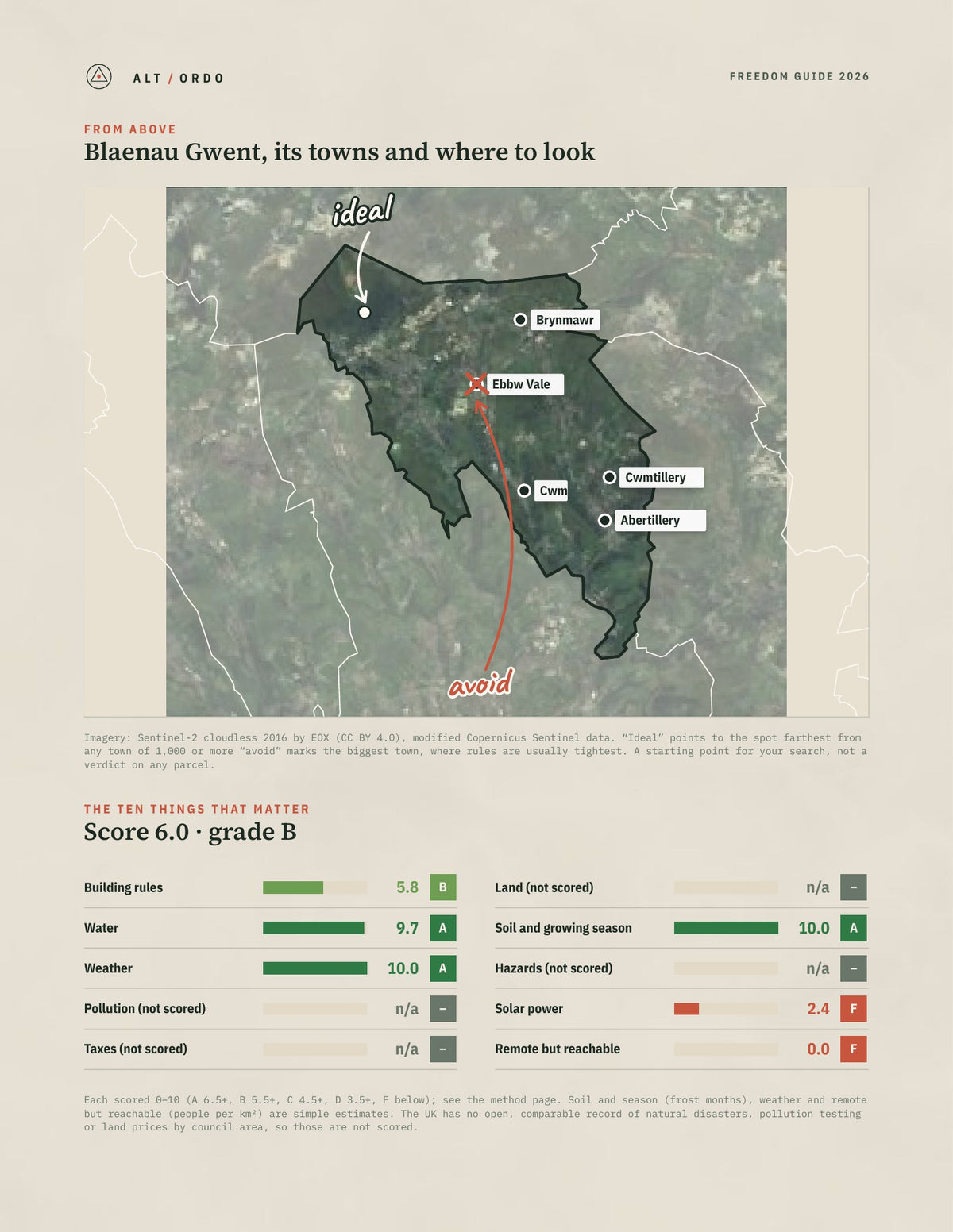 Blaenau Gwent, Wales Off-Grid Guide 2026 from above