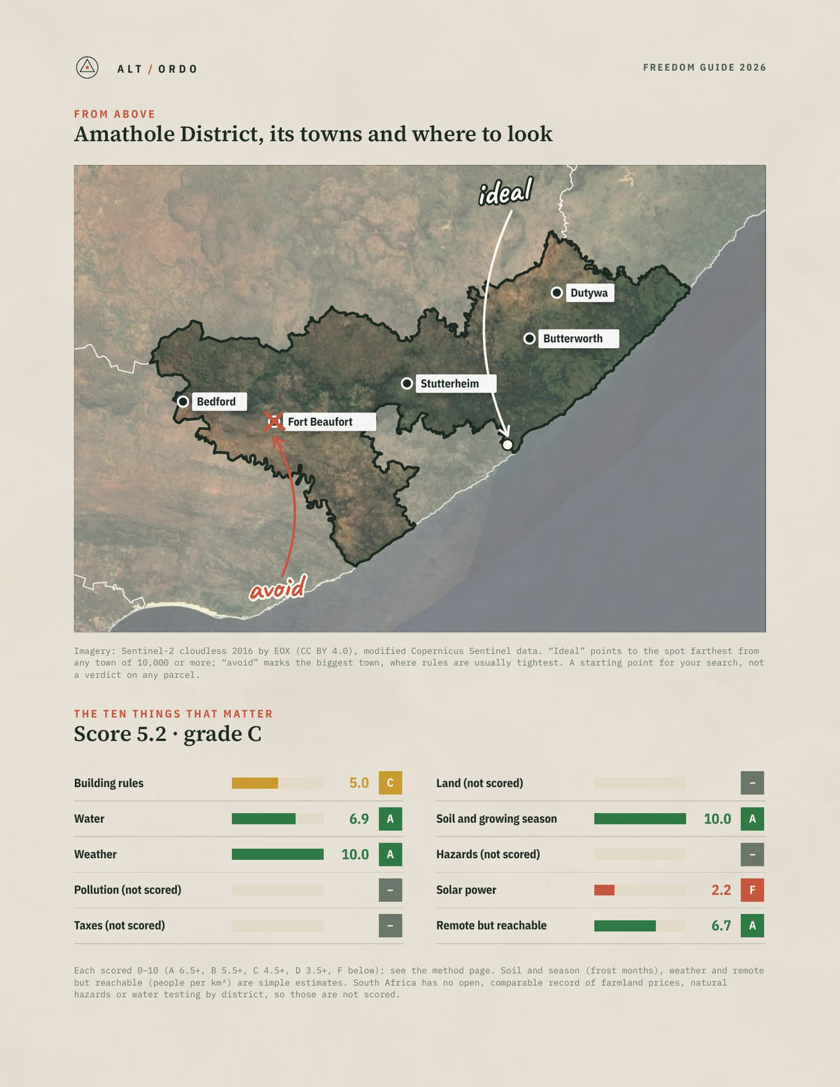 Amathole District, South Africa Off-Grid Guide 2026 from above