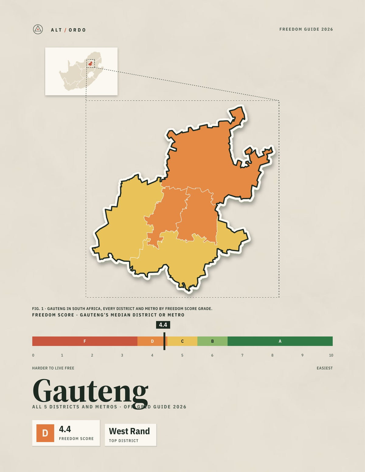 Gauteng, South Africa Off-Grid Guide 2026: All 5 Districts and Metros